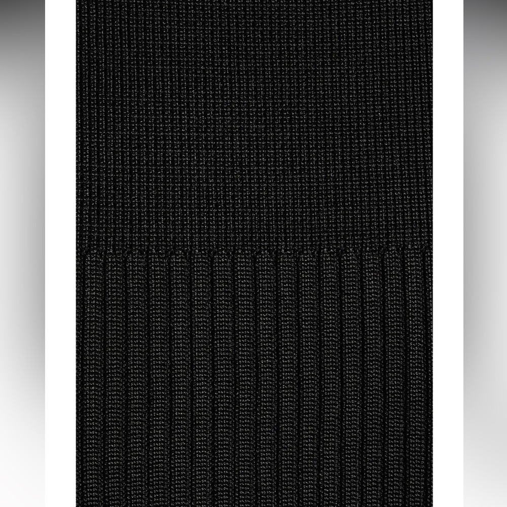 NWOT Good American black ribbed knit turtleneck midi dress sz 3/4 - Picture 4 of 11